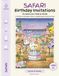 Safari Birthday Invitations to color, cut, fold & invite: 12 Invitations, 12 Envelopes, Planner, Cupcake Toppers, Thank You Cards, AGE 5+
