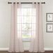 Lush Decor Boerderij getextureerde doorvoertule doorschijnend venster gordijn paneel paar, 84" lang x 38" breed, blush