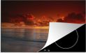 Merkloos KitchenYeah® Inductie beschermer 77x51 cm - Zonsondergang op het strand - Inductiebeschermer