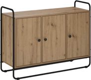 vidaXL Dressoir Artisanaal eiken 102 x 35 x 75 cm Bewerkt hout