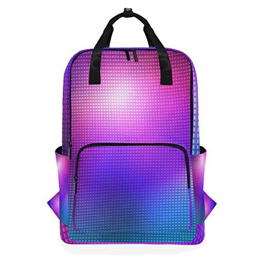 MONTOJ Travel Rugzak Paars En Blauw Licht Patroon School Rugzak