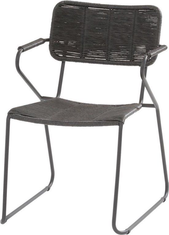 4 Seasons Outdoor 4SO Swing Stapelbare Tuinstoel - Antraciet Rope - 1 Stuk
