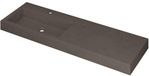 Wastafel INK Momento Wastafel Quartz Wasbak Links met 1 Kraangat - 1400x450x90 mm - Quartz Beton