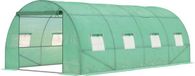 Outsunny Foliengewächshaus 590L x 300B x 200H cm Stahl Kunststoff Grün