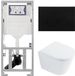 Geberit QeramiQ Dely Toiletset - Diepspoel - Rimless - Inbouwreservoir - Softclose Zitting - Mat Zwart