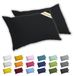 Lavea® Kussenslopen 50x70 cm Set van 2 – Kussenhoezen van 100% Zachte en Ademende Jersey Katoen met YKK Ritssluiting – Zwart