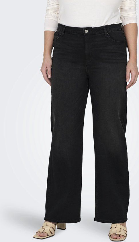 ONLY Carmakoma CARWILLY Wide-leg jeans High waist Wide leg fit Jeans Black Denim W52 X L34
