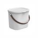 Rotho Babydesign YUMA Mini Luieremmer - Luieremmer gemaakt van gerecycled plastic, hygiënisch – met deksel en draaggreep, wit, 6 liter