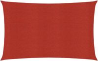 vidaXL Voile d'ombrage 160 g/m² 3x6 m HDPE Rouge