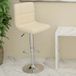 Maison Exclusive - Tabouret de bar en similicuir crème