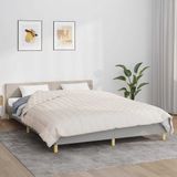 vidaXL Verzwaringsdeken 200x200 cm 9 kg Badstof Lichtcrèmekleurig