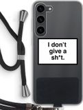 Case Company® - Samsung Galaxy S23 Plus Case with Cord - Don't give a shit - Black