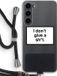 Case Company® - Samsung Galaxy S23 Plus Case with Cord - Don't give a shit - Black