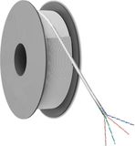 Allteq Netwerkkabel | Cat 6 | U/UTP | Vaste kern | CCA | 6.2mm | 50 meter | PVC | Op rol | Grijs