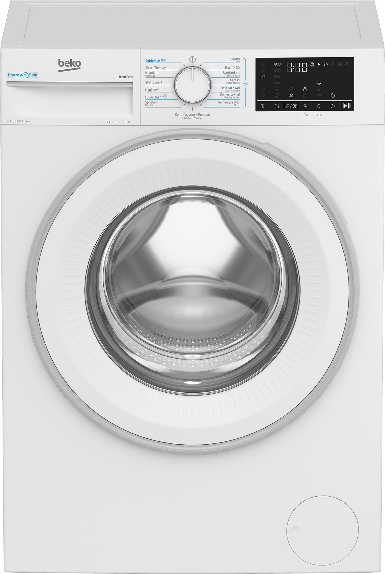 Beko B300 B3WM49610W2 - Wasmachine - 9 kg - 1600 RPM - Wit