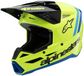 Alpinestars S-M3 Youth Radium Geel Fluo Zwart Blauw Offroad Helm - Helm