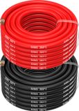 MMOBIEL 6 AWG Siliconen Elektrische Draad - 6 Gauge (13,3mm²) Vertinde Koperkabel - 2 Aparte Draden Rood & Zwart Elk 10 m