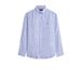 Tommy Hilfiger Regular gestreept casual overhemd met linnen blauw