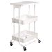 Amazon Basics Keukentrolley, serveerwagen, metaal, 2 niveaus, met legplank, wit