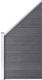 vidaXL Schuttingpaneel Composiet Grijs 95x(105-180) cm