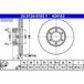 ATE Lot De 2 Disques De Frein 24.0124-0162.1 Opel