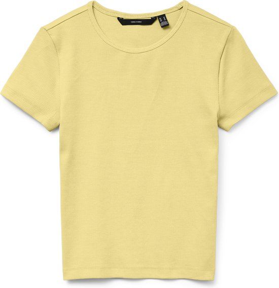 Vero Moda Vmchloe Ss Short Top Jrs Noos T-shirt Dames S Geel