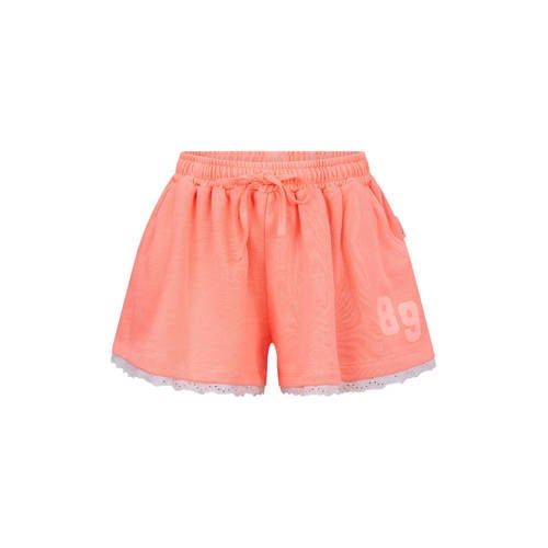 Retour Jeans relaxed regular waist sweatshort orange embroidery