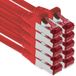 1aTTack.de 0,5m CAT6 LAN-netwerkkabel RJ45 1000 Mbit, 10 stuks - rood