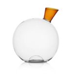 Ichendorf Milano Karaf Transparant en Barnsteenkleurig | Collectie Travasi | 190 cl | Borosilicaatglas | Handgemaakt