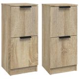 vidaXL Dressoir Sonoma Eikenhout 30x30x70 cm