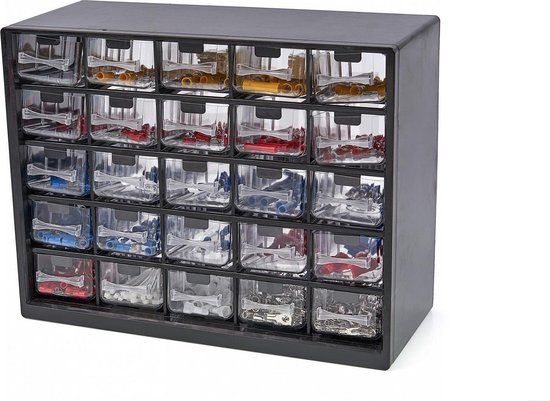 HBM 1012-delig kabelschoen assortiment in 25 laden ladenkast