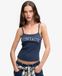 Superdry Athletic Essentials Cami Top Coupe ajustée Bleu Taille : 34