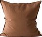 Tell Me More Housse de coussin 100% lin 50x50cm ambre brun