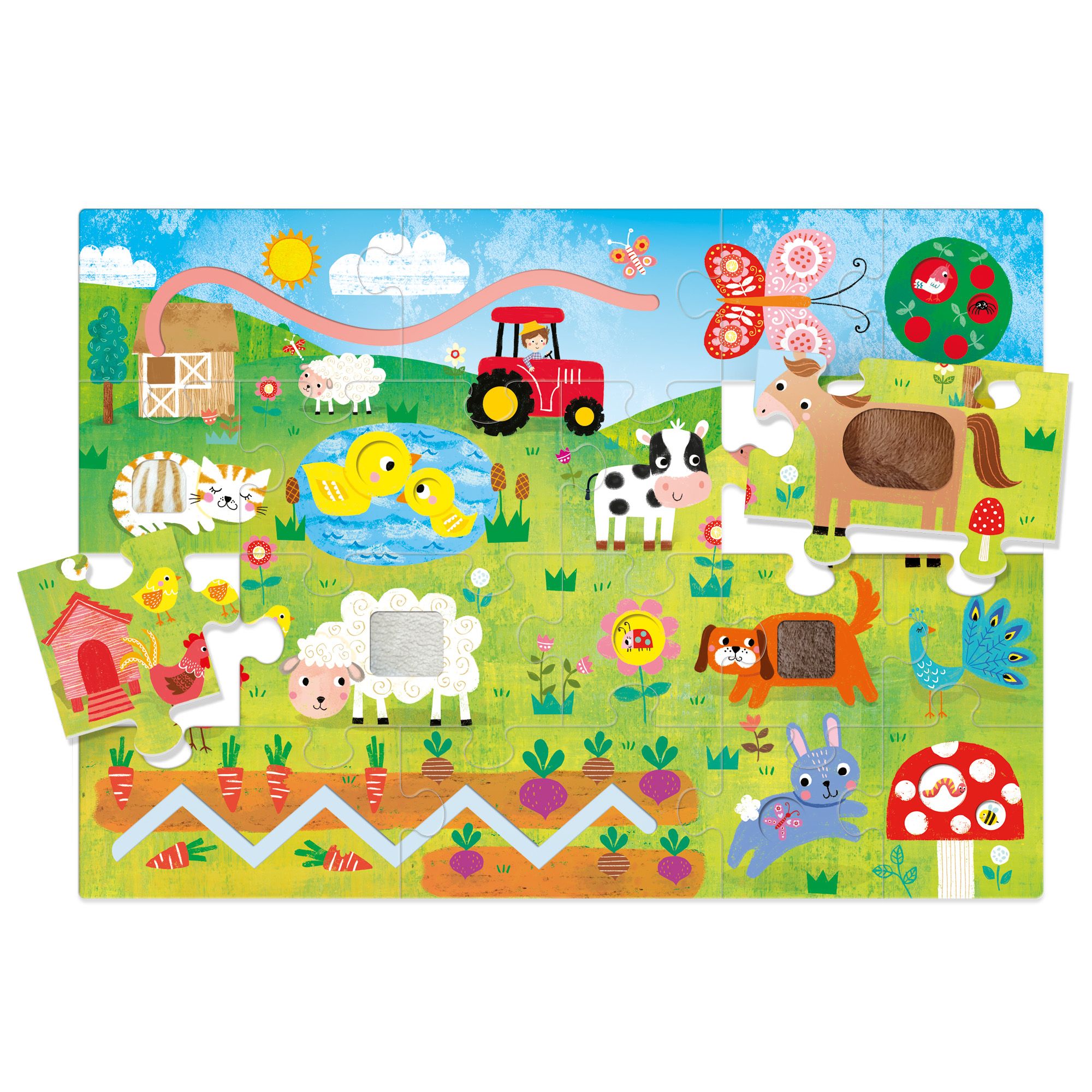 Headu MU23592 Boerderij Puzzel - 1+ Jaar - Unisex