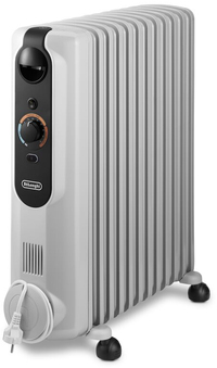 De'Longhi Radia-s Easytronic - Olie Elektrische Kachel - 2500W - Zwart/Wit