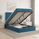 Maison Exclusive Lit Ottoman exclusif, avec matelas, couleur bleu foncé, 120 x 200 cm, revêtement en velours