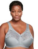 Glamiorise Glamorise MagicLift-steunbeha voor dames, zonder beugel, voor grote maten, nr. 1000, grijs, 105D