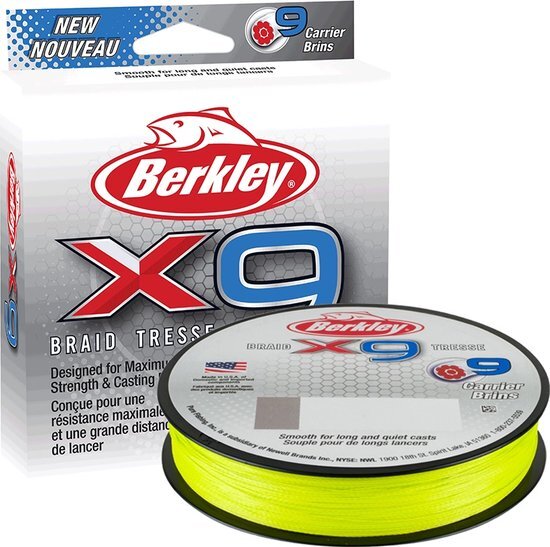 Berkley X9 Braid Fluro Green - 17.0kg - 0.17mm - 300m - Groen
