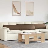 vidaXL - Zitkussens - 2 stuks - Stof - Bruin - 200 x 40 cm