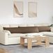 vidaXL - Zitkussens - 2 stuks - Stof - Bruin - 200 x 40 cm
