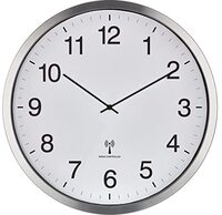 TFA XXL draadloze wandklok analoog - 50 cm - wit