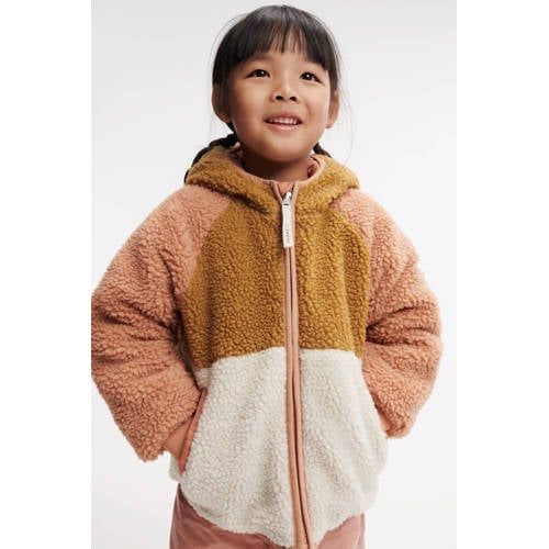 Liewood reversible gewatteerde winterjas Jackson roze/bruin/wit