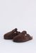 America Today Clog Sloffen Viv Dames Taupe Synthetisch Imitatiebont 38/39