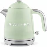 SWEISS Bouilloire Vintage KTS7, 1000 W, 1 litre, socle 360°, vert