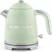 SWEISS Bouilloire Vintage KTS7, 1000 W, 1 litre, socle 360°, vert