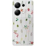 Montee de fleurs Bedrukt siliconen hoesje compatibel met Xiaomi Redmi Note 13 Pro 4G
