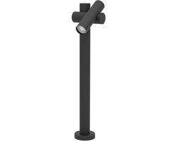EGLO Fossignano Staande lamp Buiten - LED - 70 cm - Zwart/Helder - Kantelbaar