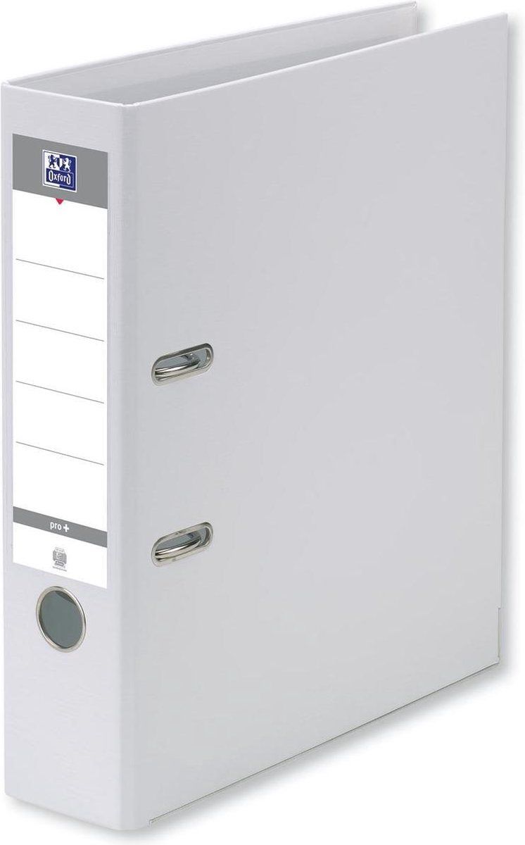 Oxford Smart Pro+ ordner, voor ft A4, rug 8 cm, wit