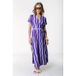 Colourful Rebel viscose maxi gestreepte wikkeljurk - lavendel