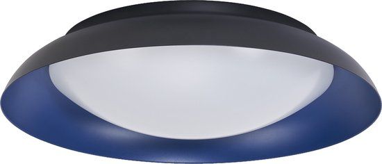LEDVANCE Orbis Plate LED plafondlamp, zwart-blauw, 35W, 1700lm, 3000K, 430mm